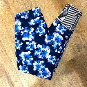 Old Navy Active Blue and Pink Floral Leggings